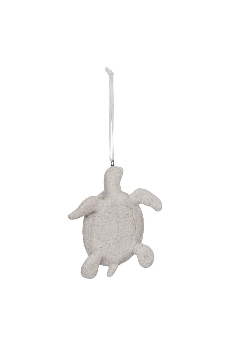 Sandy Sea Turtle Tree Ornament, Alternate, color, Blue