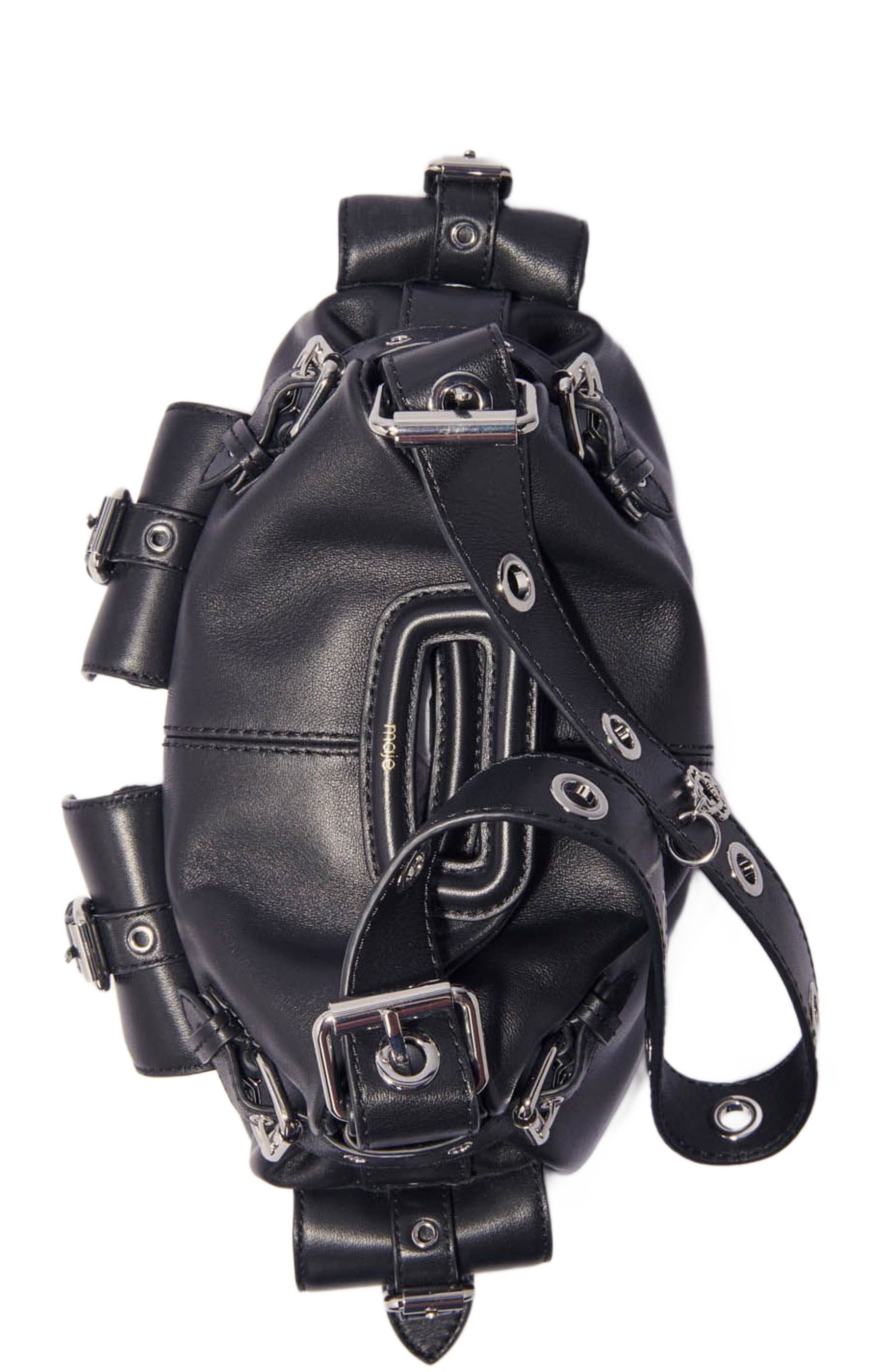 maje Miss M cargo bag in leather, Alternate, color, 