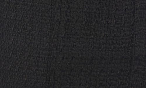 Cece Rhinestone Button Bouclé Minidress In Black