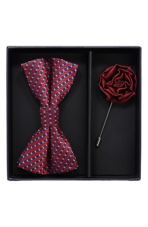 Bow Tie & Lapel Pin Set