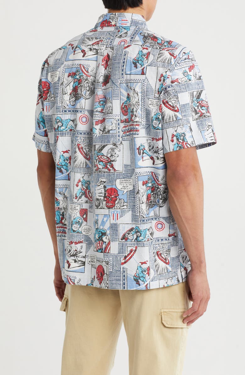 Reyn Spooner Marvel Captain America Classic Fit Button-Down Shirt, Alternate, color, 