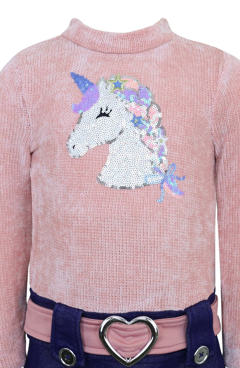 Zunie Kids' Marsha Mixed Media Dress, Alternate, color,