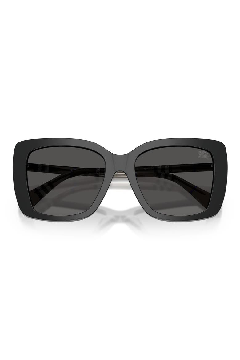 54mm Square Sunglasses, Alternate, color, BLACK