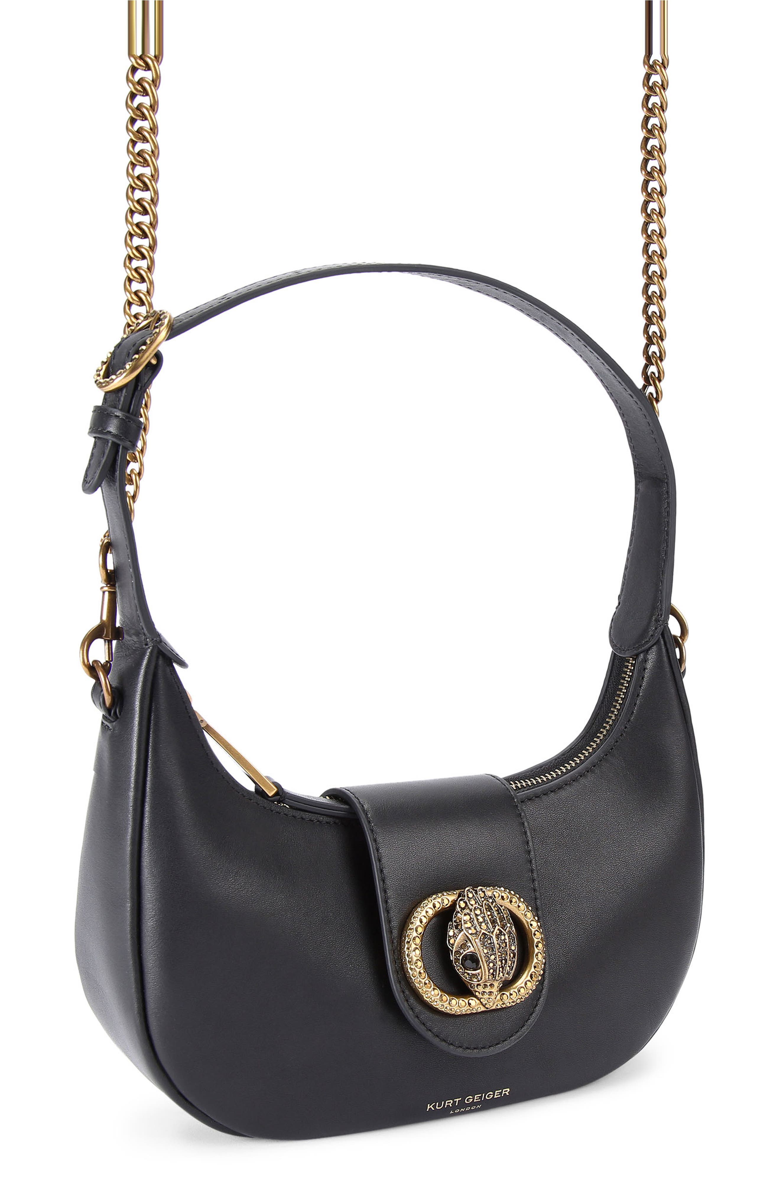 Kurt Geiger London Small Chelsea Leather Hobo Bag, Alternate, color, 