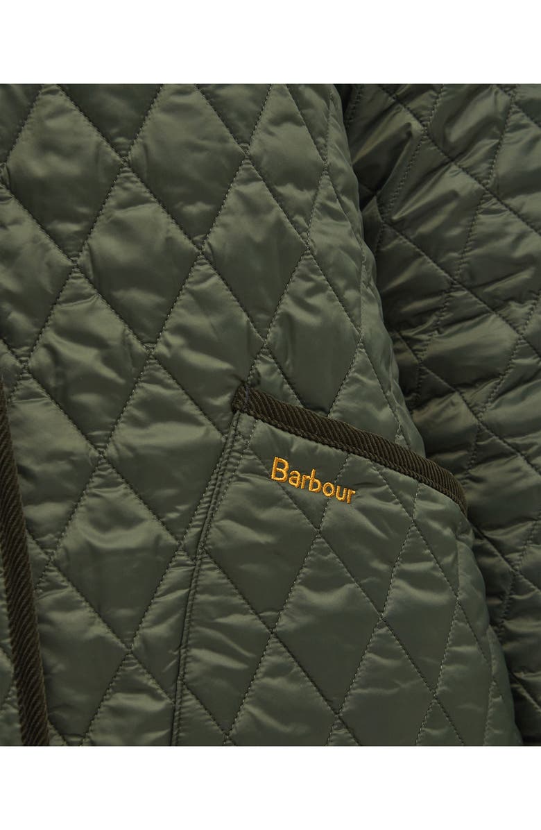 Barbour Harmby Hooded Quilted Coat, Alternate, color, Olive/ Ancient