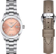 Tissot T-My Lady Automatic Bracelet Watch & Leather Strap Gift Set, 29mm