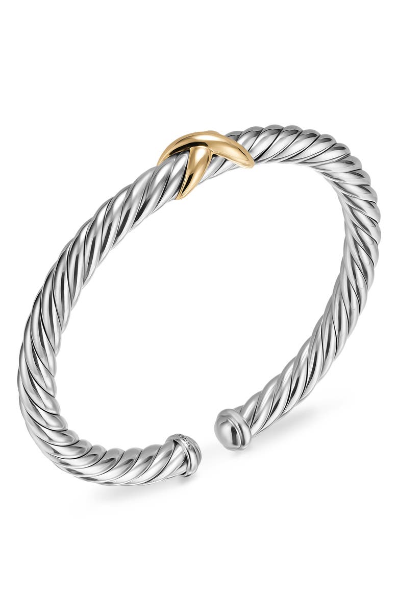 David Yurman Cablespira<sup>®</sup> Flex X Bracelet, 6mm, Alternate, color, Silver