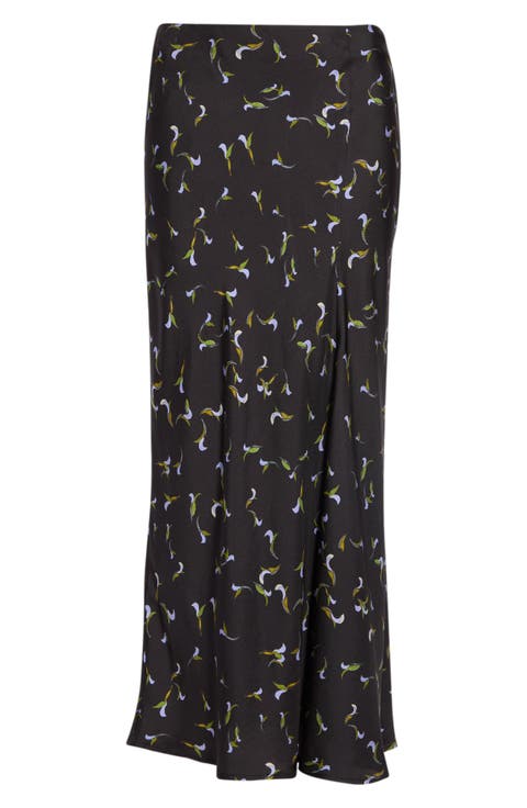 Casey Print Silk Skirt