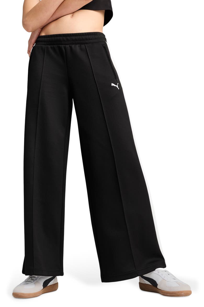 T7 Low Rise Track Pants, Main, color, BLACK
