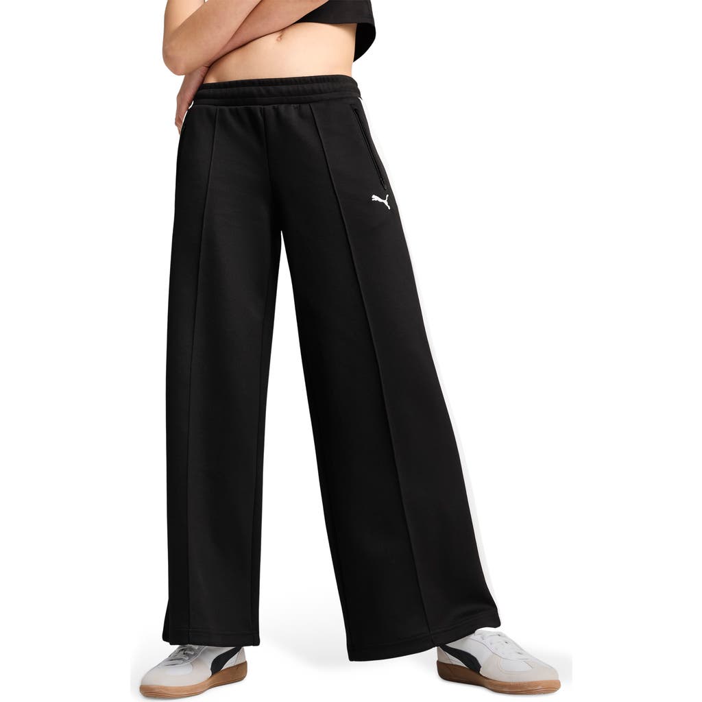 Puma T7 Women's Low Rise Track Pants In Black