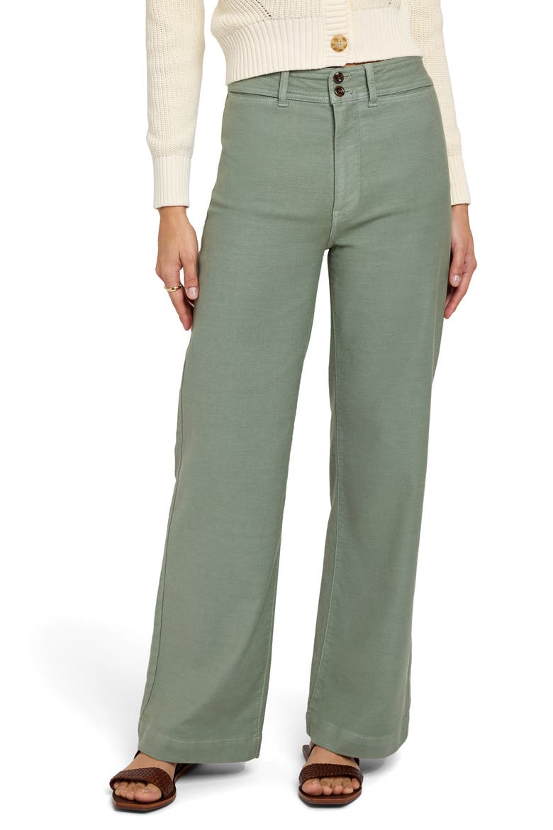 Harbor Stretch Terry Wide Leg Pants, Main, color, COASTAL SAGE