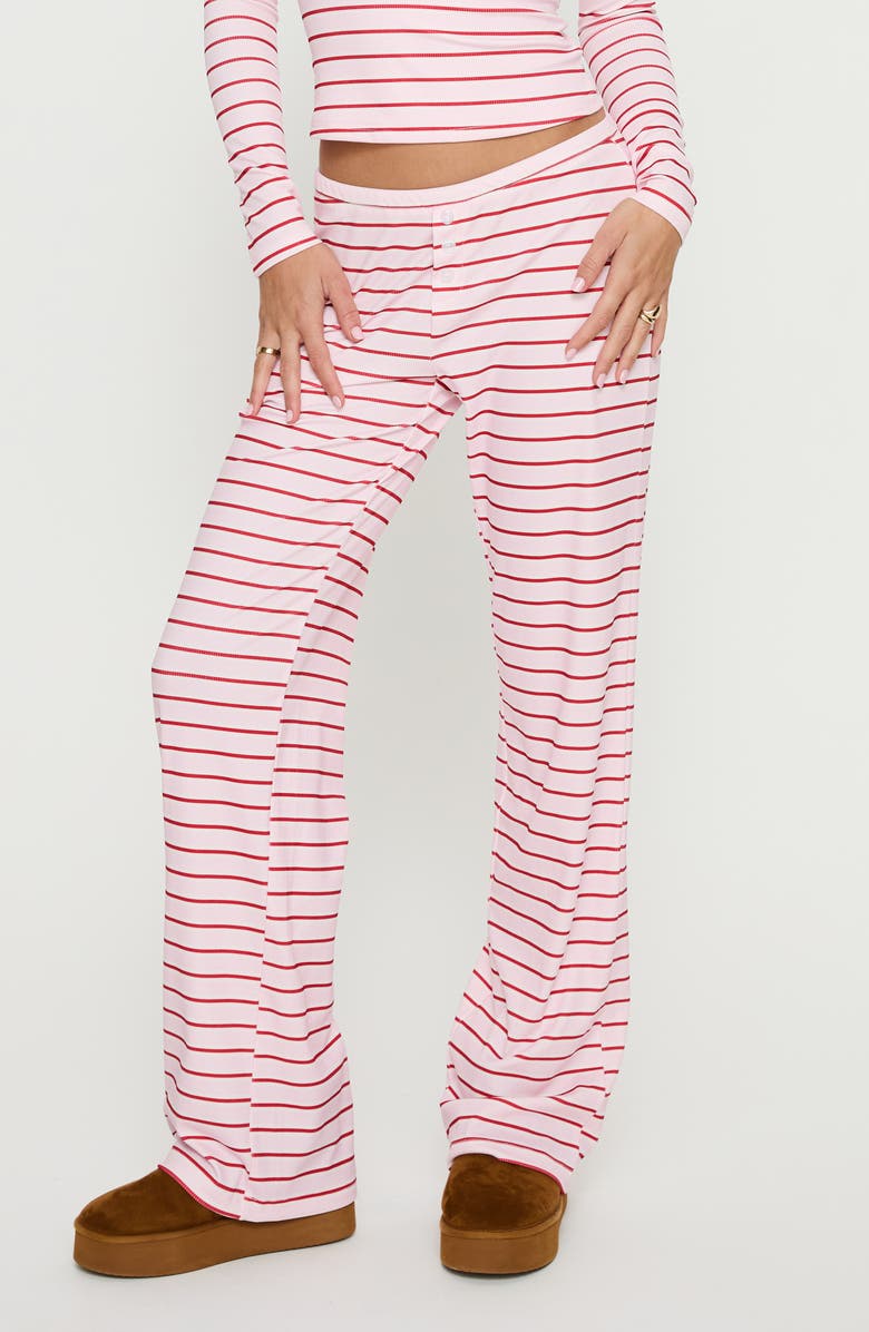 Princess Polly Slumber Party Rib Stripe Pajama Pants, Main, color,