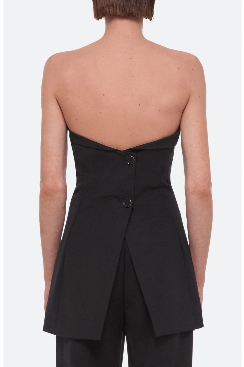 Strapless Blazer Top, Alternate, color, BLACK