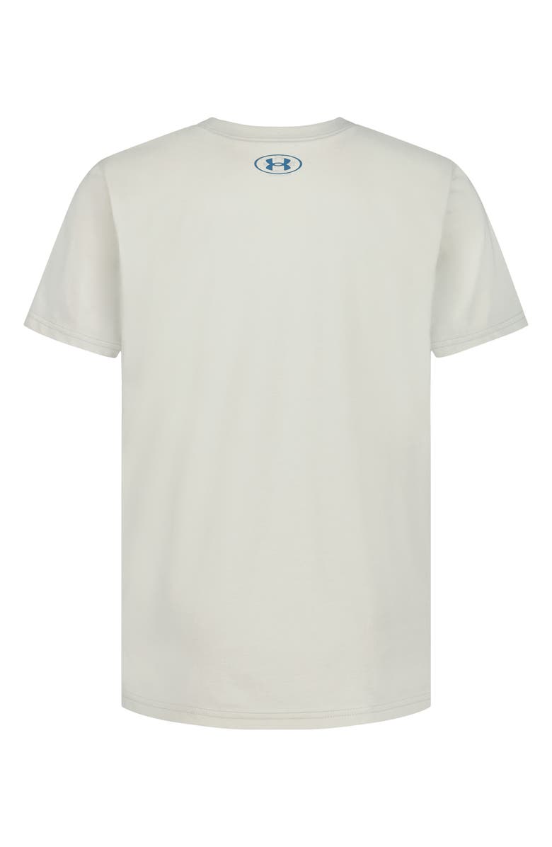 Under Armour Kids' UA Bark Fish Hooks Logo Performance Graphic T-Shirt, Alternate, color, Summit White