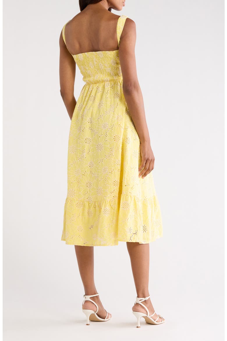 Eloise Eyelet Midi Dress, Alternate, color, YELLOW