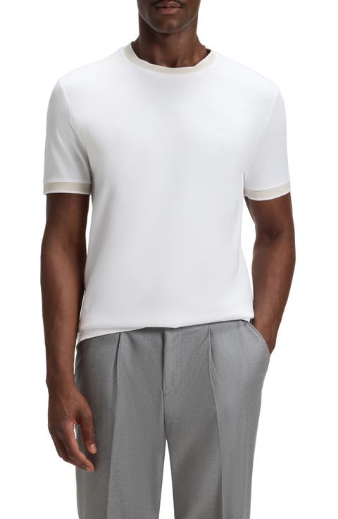 Tessler Slim Fit Cotton Ringer T-Shirt