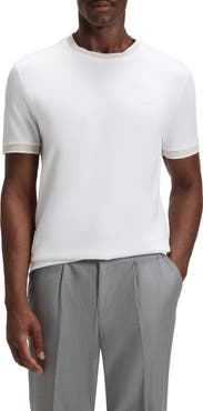 BOSS Tessler Slim Fit Cotton Ringer T-Shirt