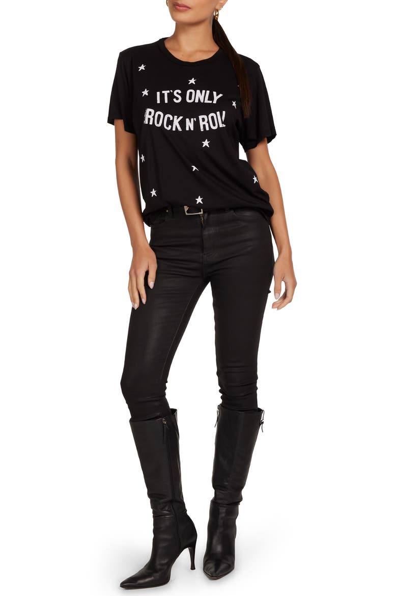 Wolf Only Rock n' Roll Top, Alternate, color, Black