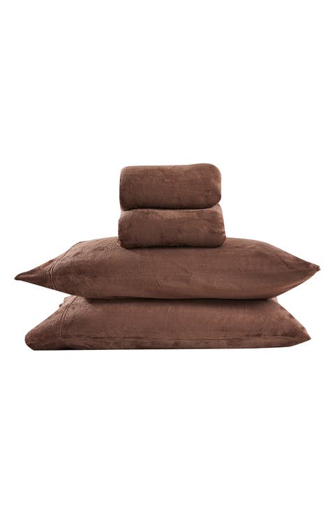 Solid Plush Velour Sheet Set