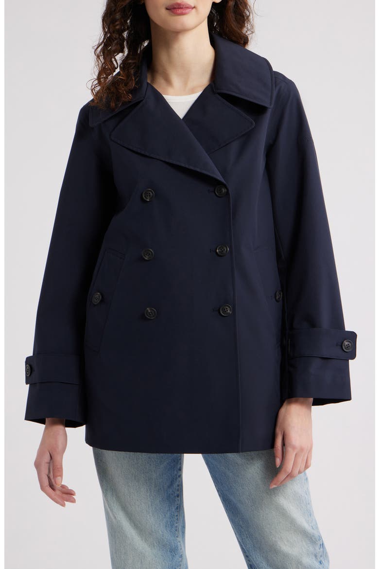 Sofi Water Resistant Trench Coat, Main, color, BLUE BLACK