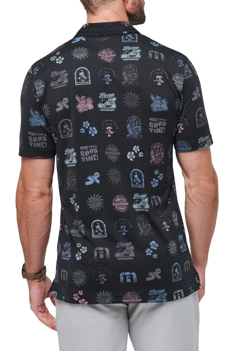 Tourist Season Polo, Alternate, color, BLACK