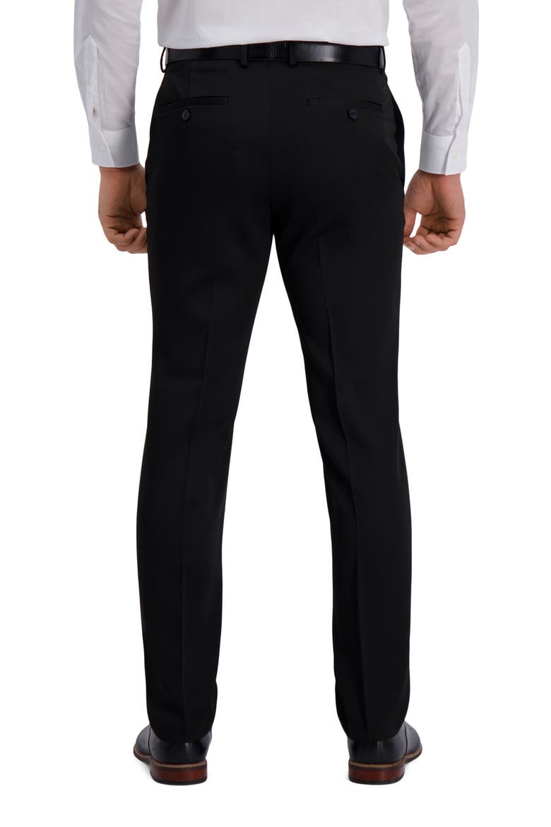 Reaction Stretch Slim Fit Dress Pants, Alternate, color, BLACK