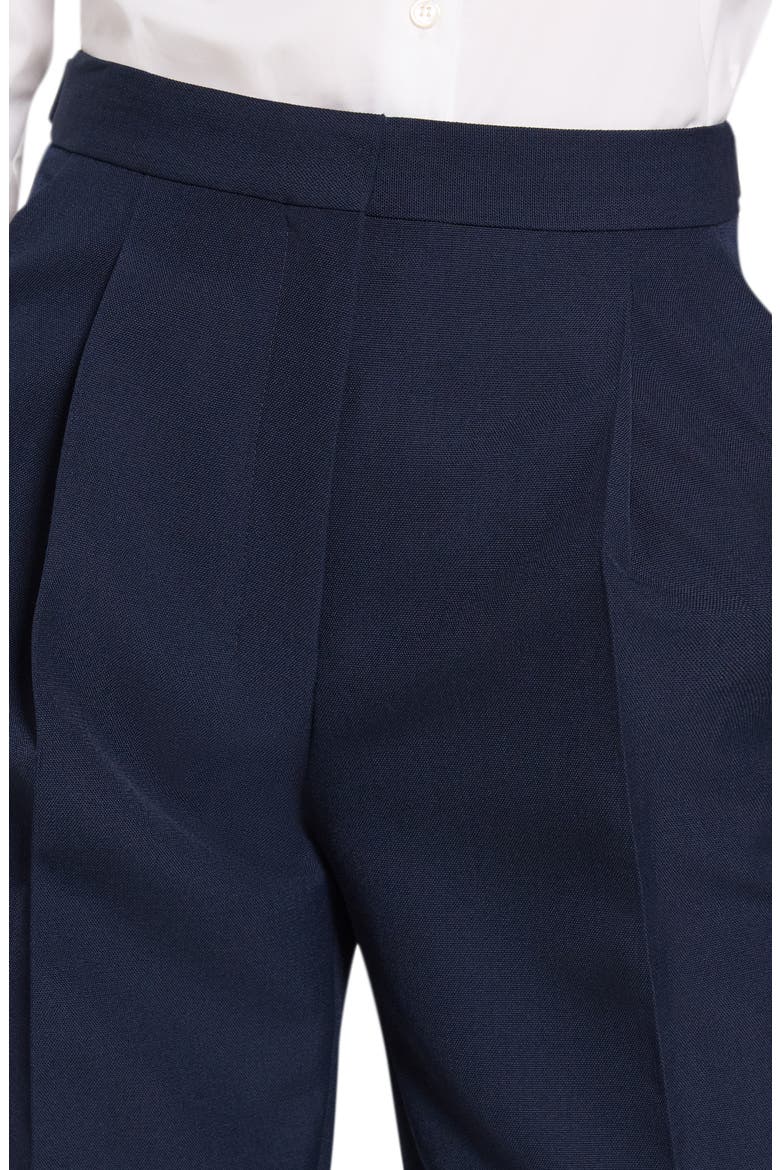 Wool Blend Pleated Pants, Alternate, color, NOCTURNE NAVY