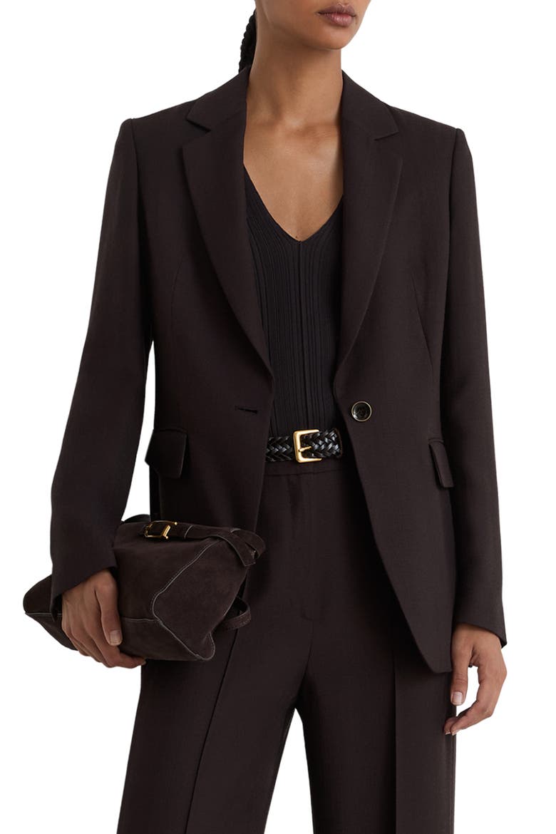 Jodie Single Button Blazer, Main, color, GRAPE