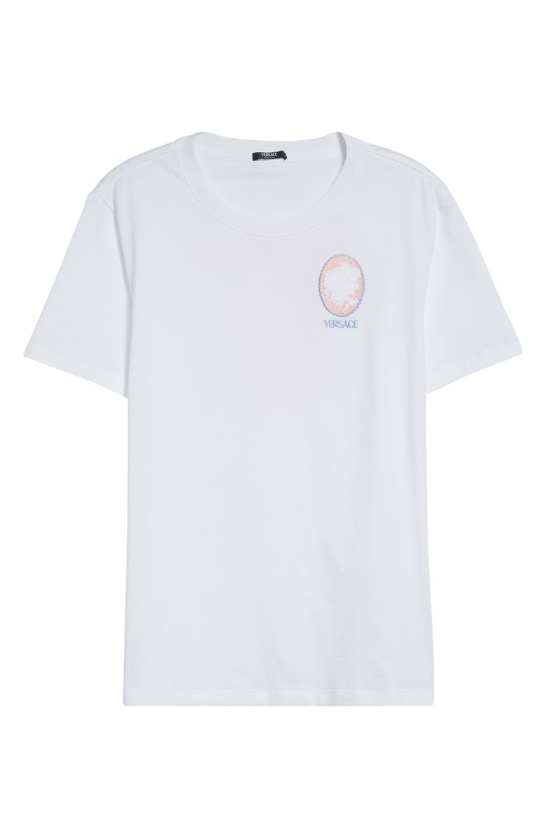 Versace Medusa Cameo Embroidered T-Shirt, Alternate, color, 