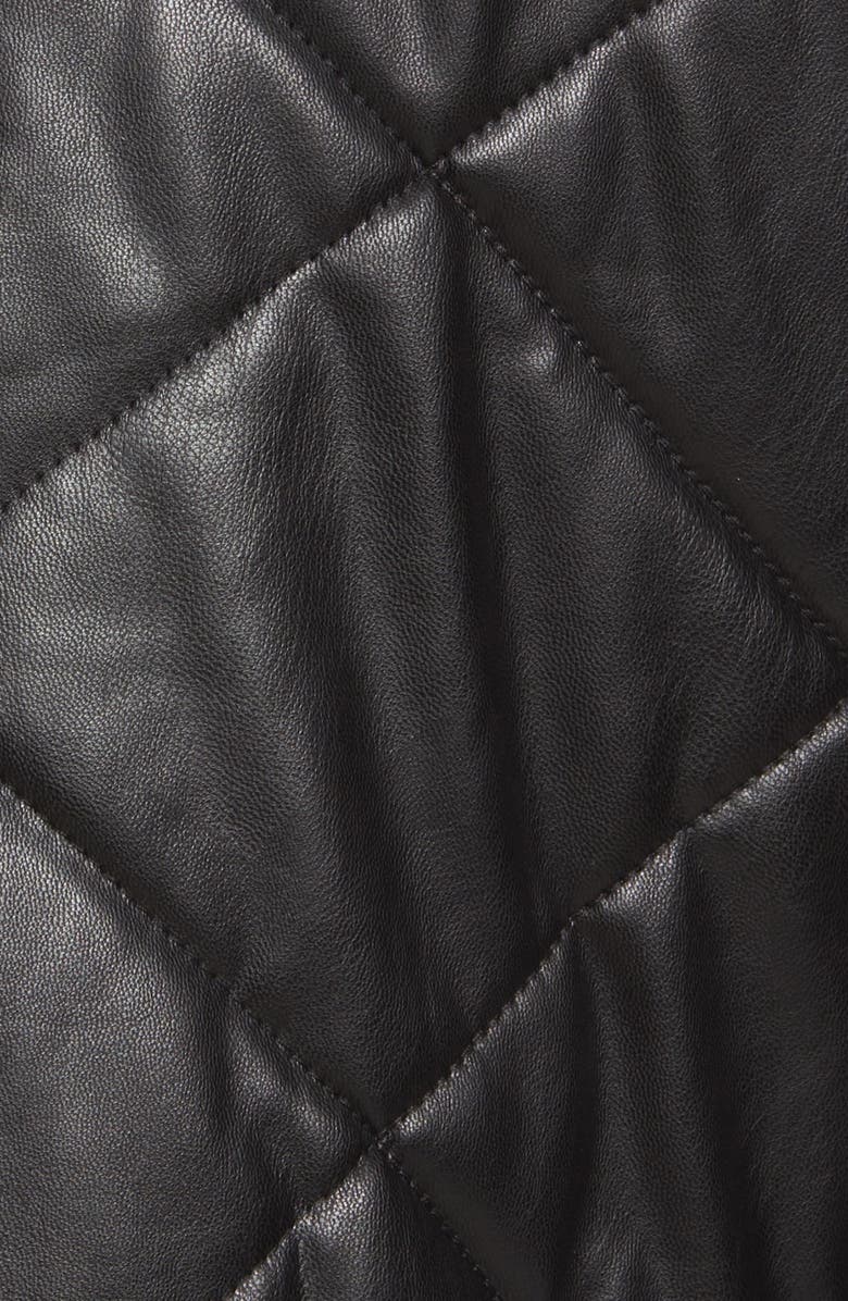 Halogen<sup>®</sup> Quilted Faux Leather Jacket, Alternate, color,