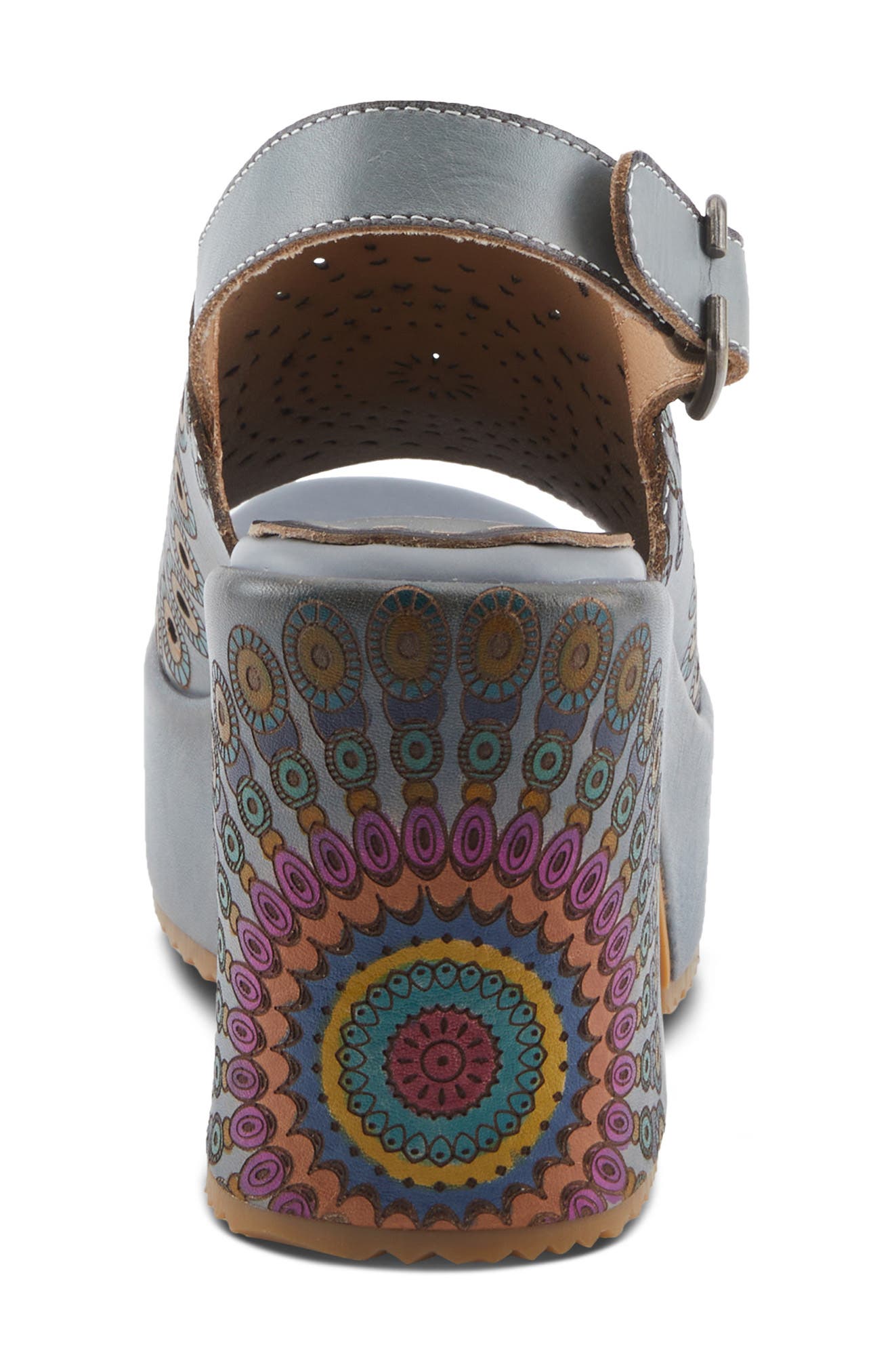 L
Artiste by Spring Step Stevienix Slingback Platform Sandal, Alternate, color, Denim Multi