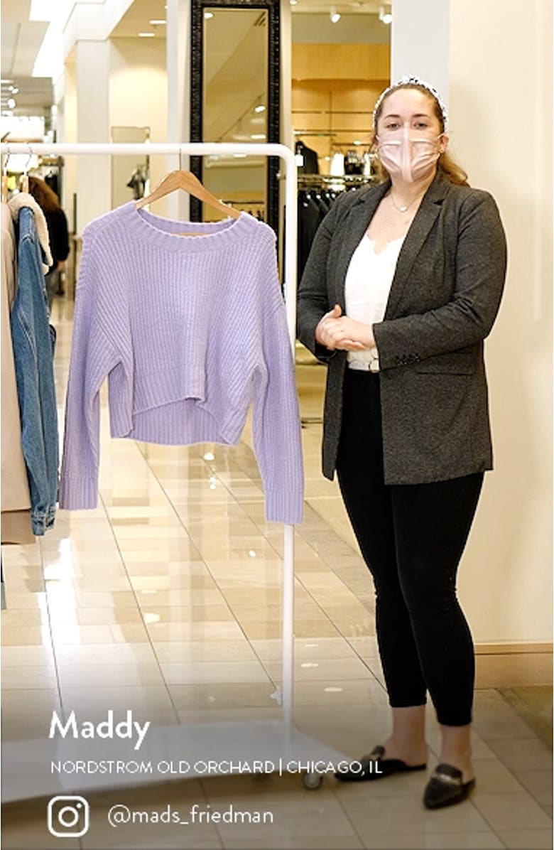 Boxy Cotton Blend Sweater, sales video thumbnail