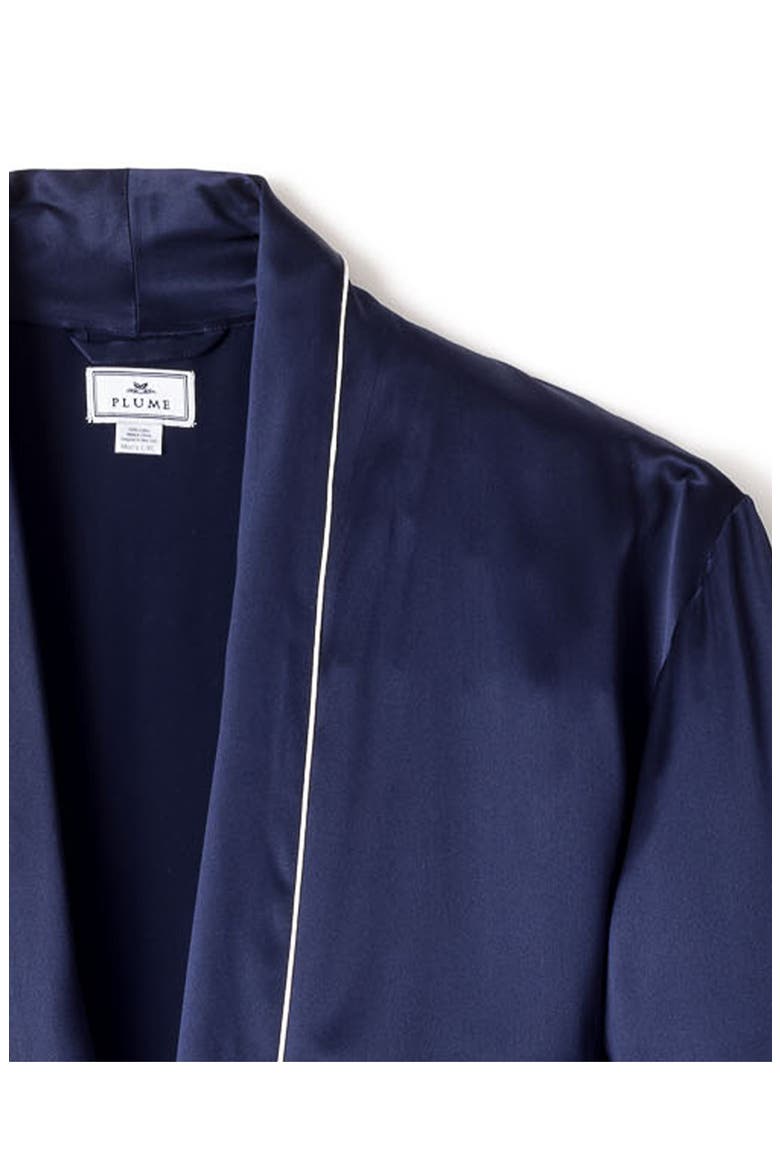 Silk Long Robe, Alternate, color, NAVY