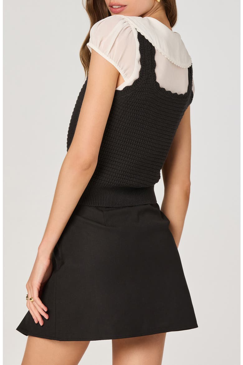 Mixed Media Sweater, Alternate, color, BLACK