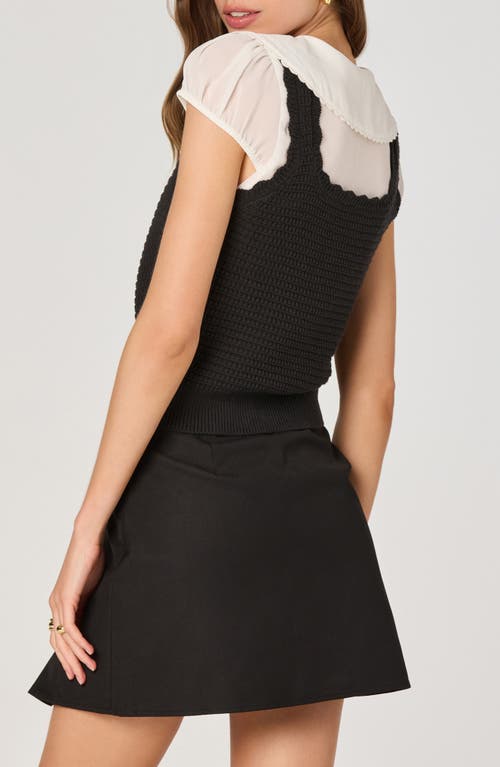 Astr The Label Mixed Media Sweater In Black