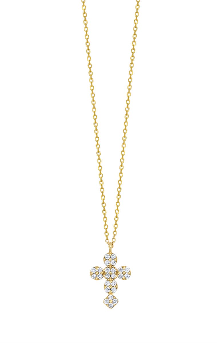 Bony Levy Maya Diamond Cross Pendant Necklace, Main, color, 18K Yellow Gold
