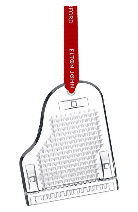 x Elton John Piano Crystal Ornament