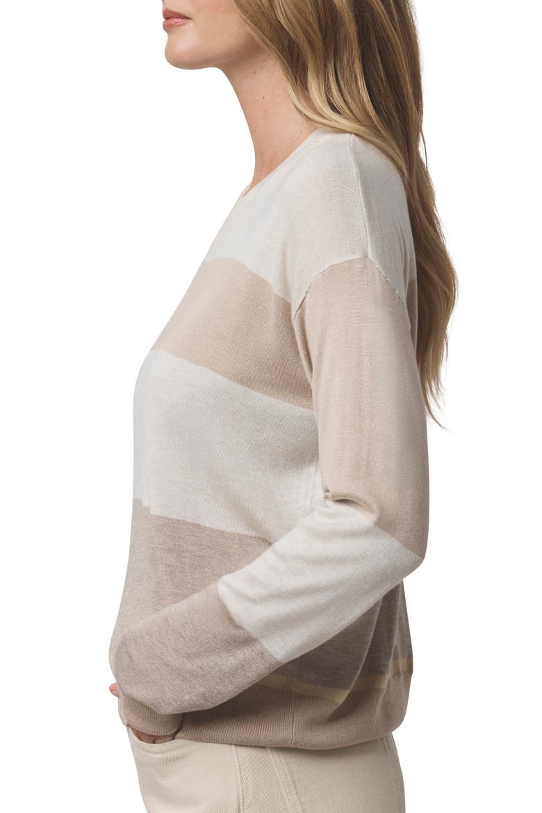 Georgie Stripe Sweater, Alternate, color, PALE OAK/ CAMEL