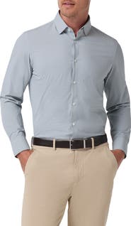 Mizzen+Main Halyard Trim Fit Plaid Short Sleeve Performance Button-Up Shirt