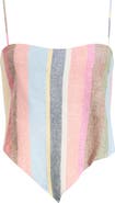 WAYF Rio Stripe Linen Blend Handkerchief Top