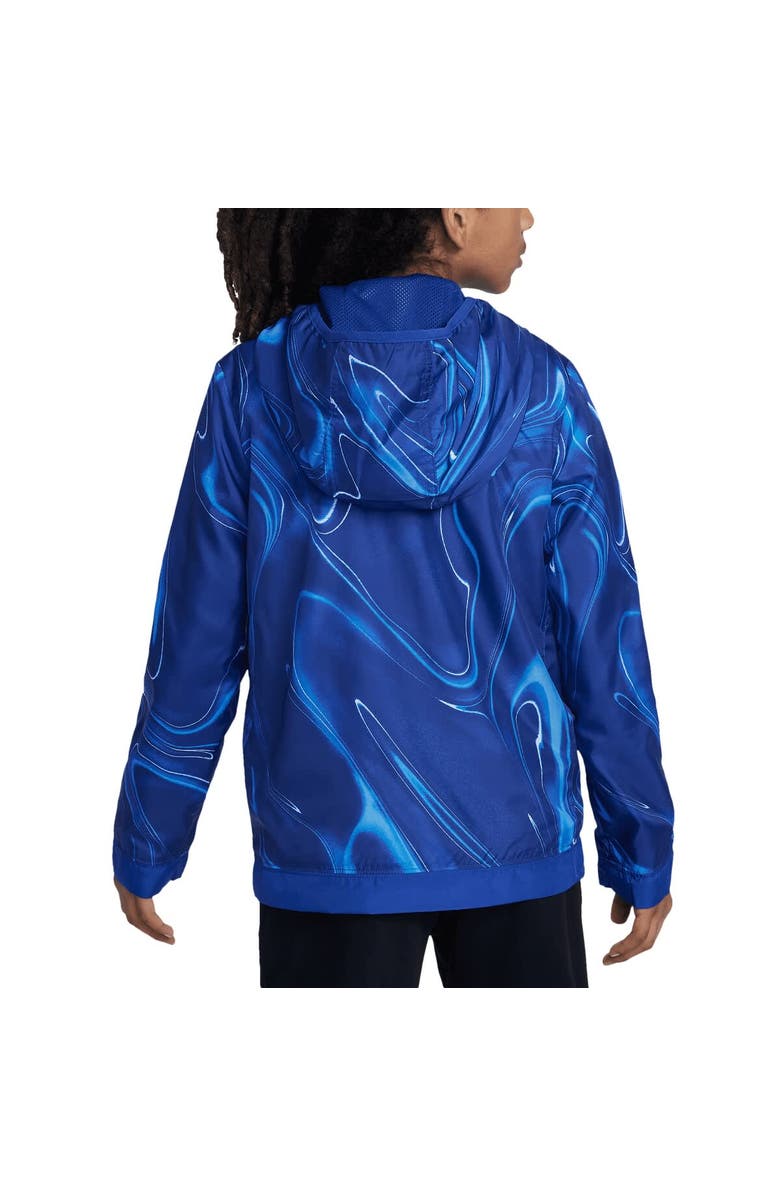 Nike Youth Nike Blue Chelsea Amplify Anorak Half-Zip Hoodie Jacket, Alternate, color, Blue