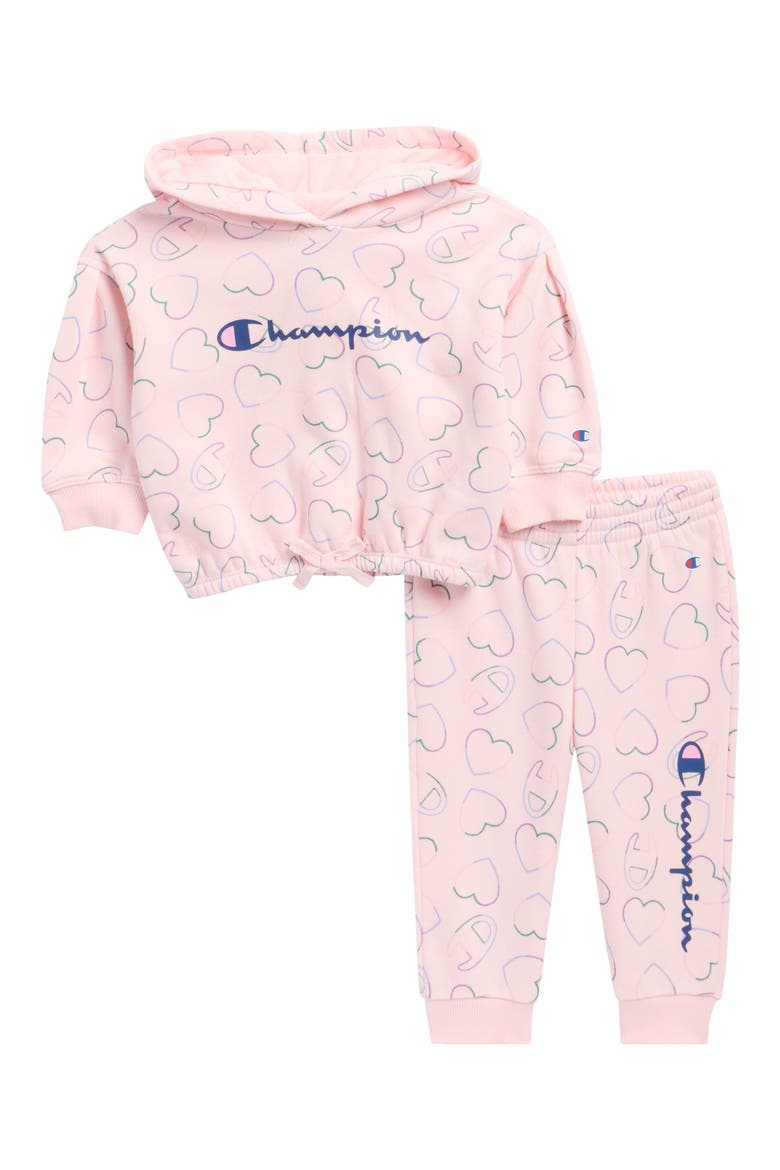 Logo Hoodie & Joggers Set, Main, color, BLUSH