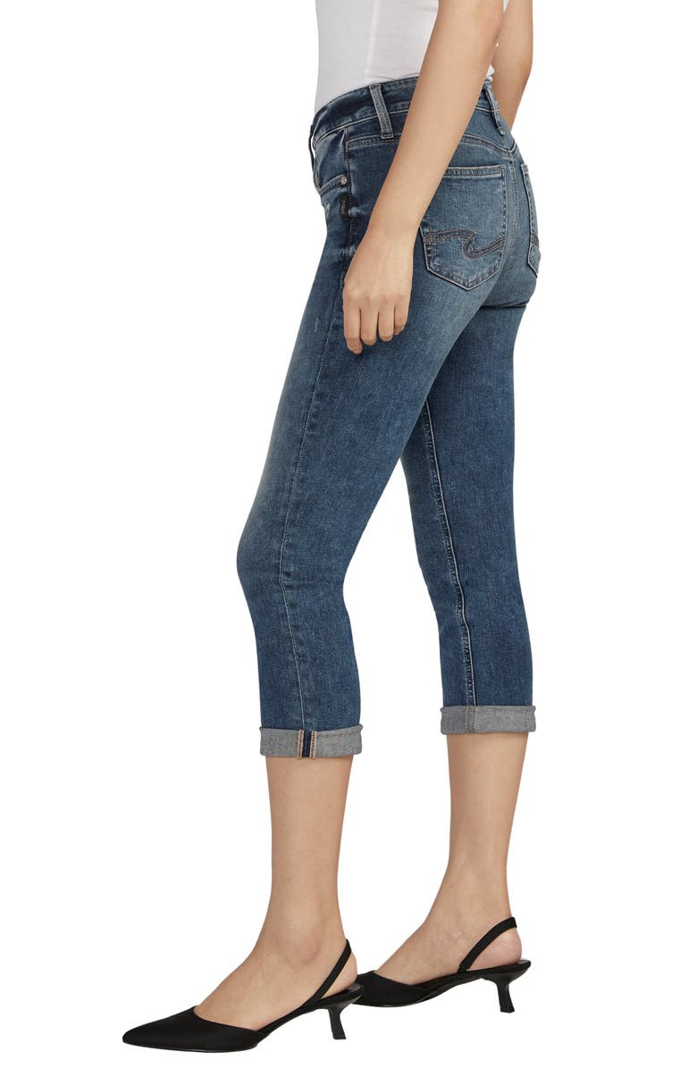 Silver Jeans Co. Suki Capri Jeans, Alternate, color, Indigo