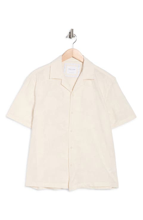Textured Camp Floral Shirt