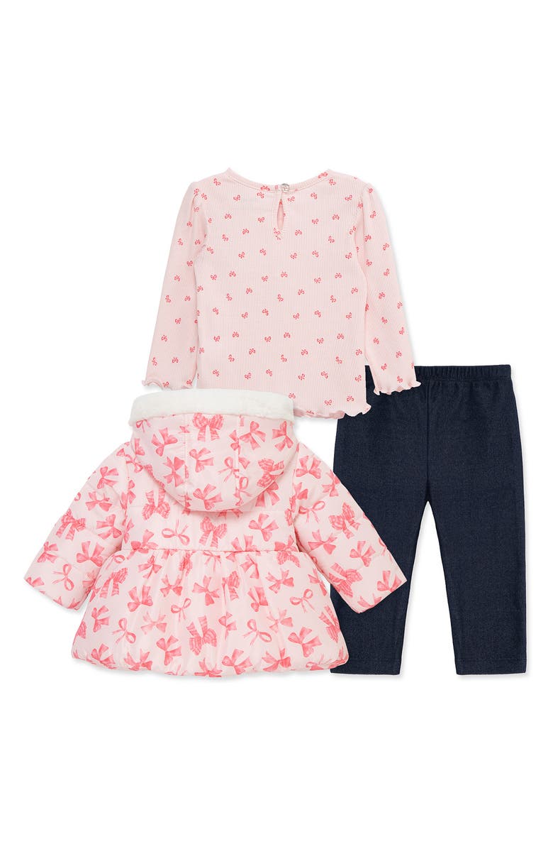 Little Me Bows 3-Piece Jacket Set, Alternate, color, Pink