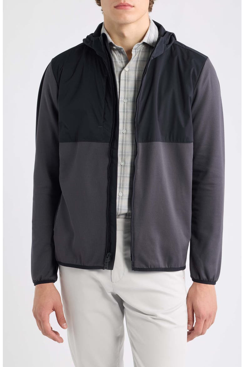 Vail Water Resistant Hooded Jacket, Main, color, BLACK