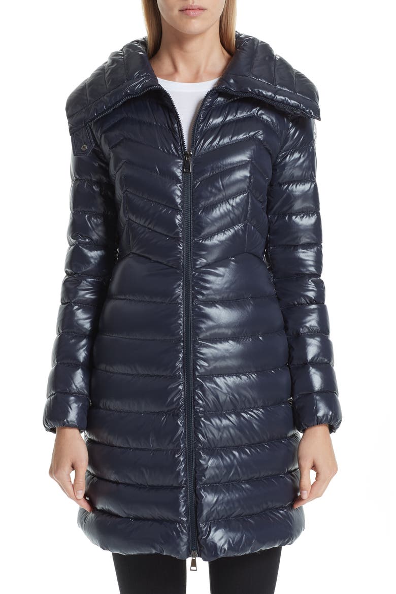Faucon Quilted Down Coat, Main, color, NAVY