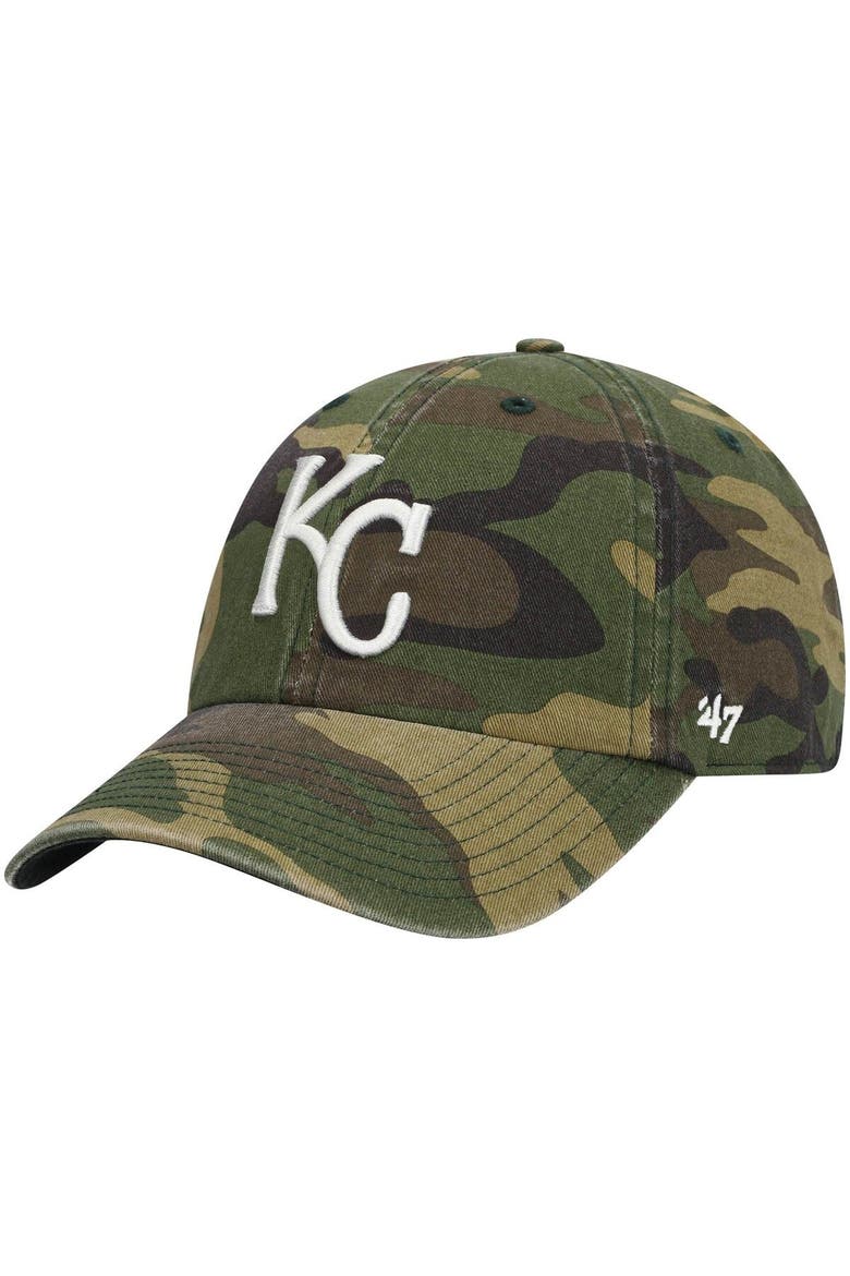Men's '47 Camo Kansas City Royals Team Clean Up Adjustable Hat, Main, color, Camo