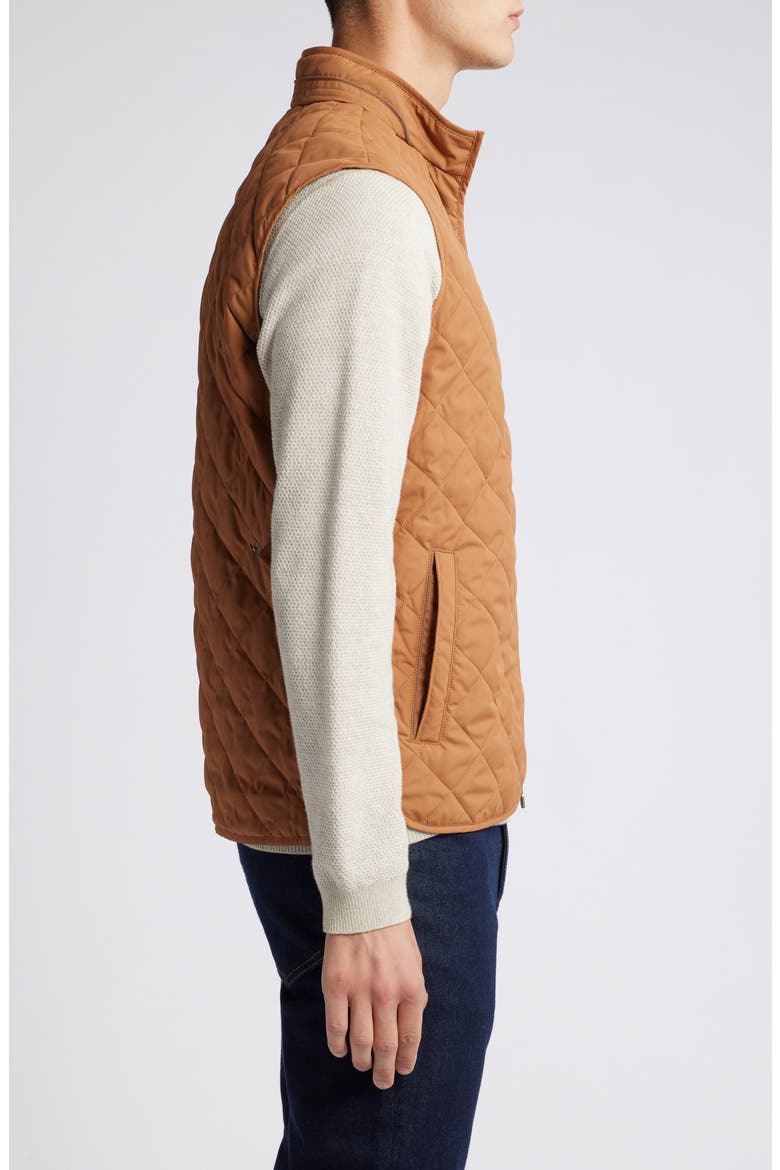 Essex Water Resistant Quilted Vest, Alternate, color, BRITISH TAN