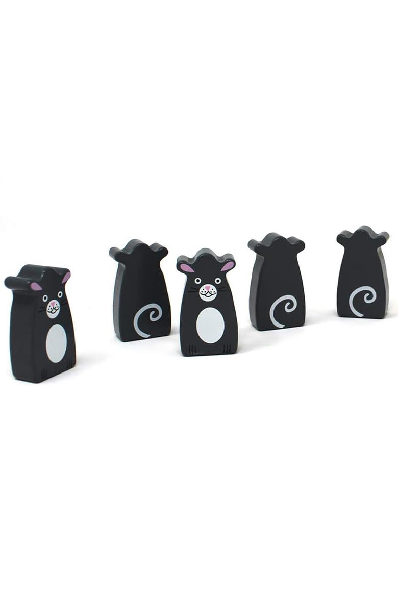 Bowling Toy Cat with Mice, Alternate, color, Multicolored